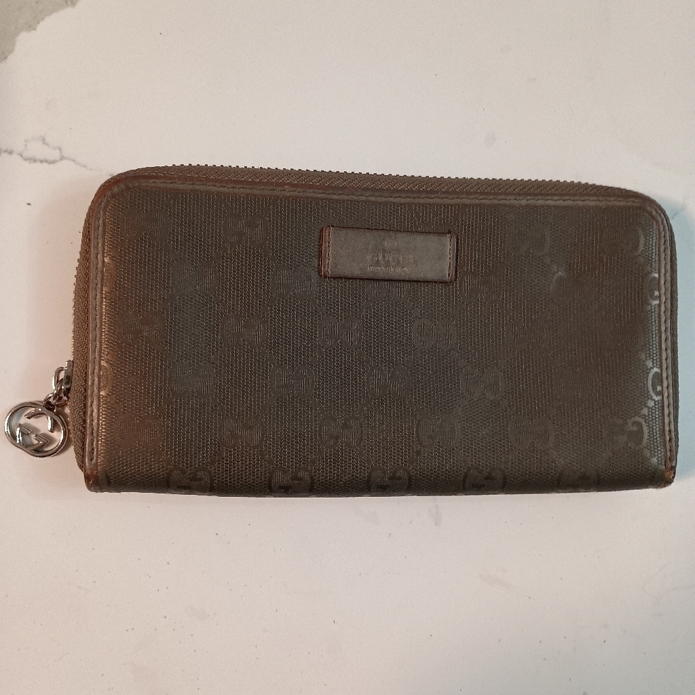 GUCCI Guccissima Bronze Long Wallet - Picture 2 of 15